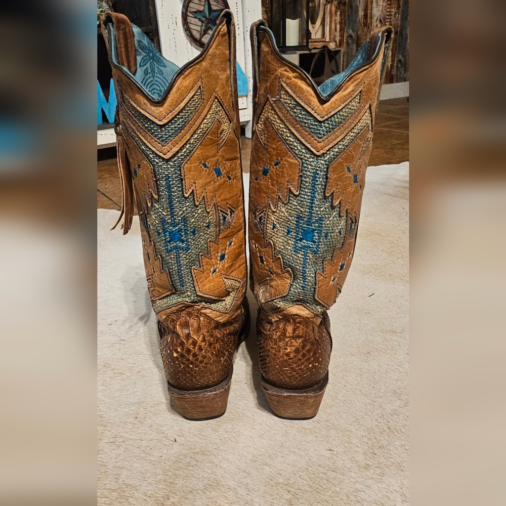 Corral Python Saddle Boots - image 5